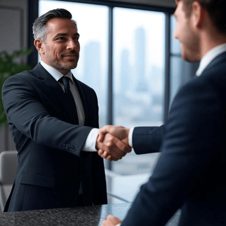 Handshake between professionals